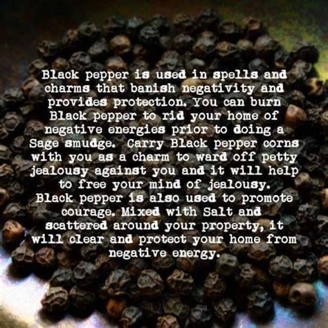 Black pepper magical properties